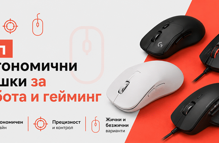 Топ ергономични мишки за работа и гейминг