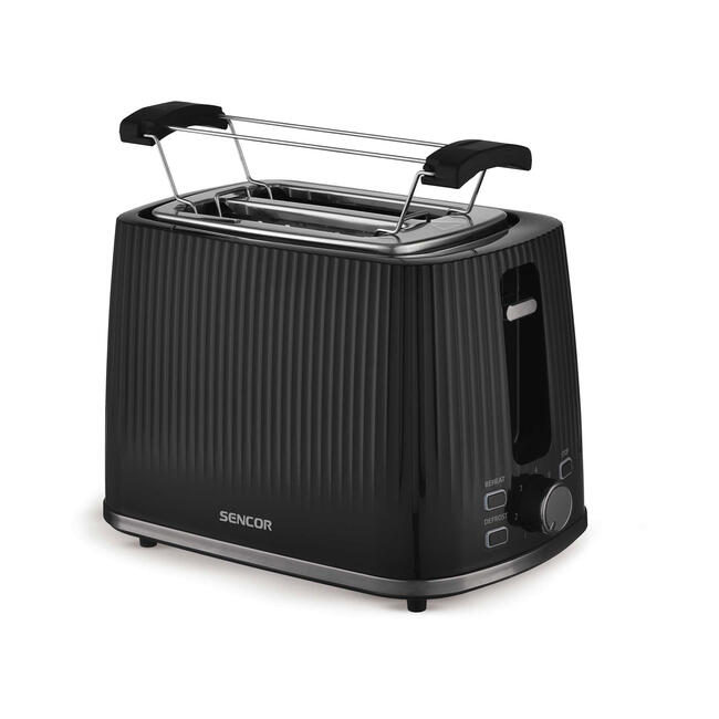 Тостер Sencor STS 7511BK, с 2 отвора, 7 степени, 930 W, черен