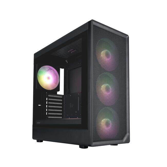 1stPlayer компютърна кутия AU8 Black - ATX формат, 4 х 140 мм A-RGB вентилатора, порт USB-C