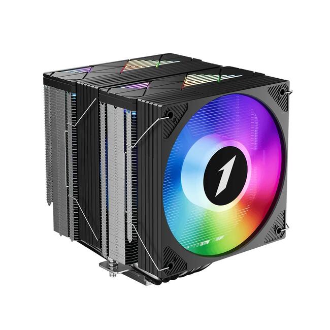 1stPlayer охладител CPU Cooler CRYO CY12LD Black - LGA1851/AM5, Dual-Tower, ARGB
