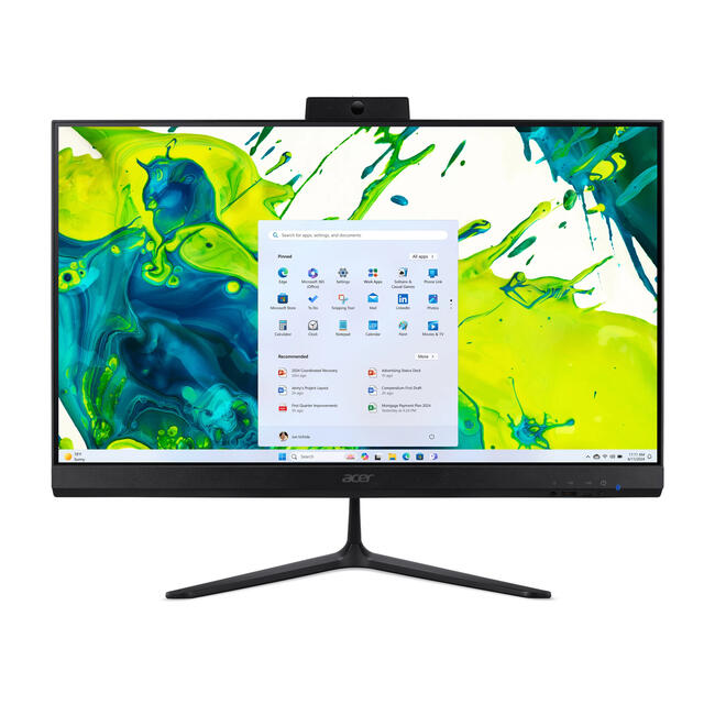 Acer Компютър всичко-в-едно Aspire C24B-GCZN - тънък дизайн, компактен корпус за офис и дом
