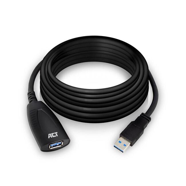 ACT USB 3.2 Gen 1 Удължителен активен кабел USB-A-USB-A, 5м/ вкл. до 4хAC6005USB/