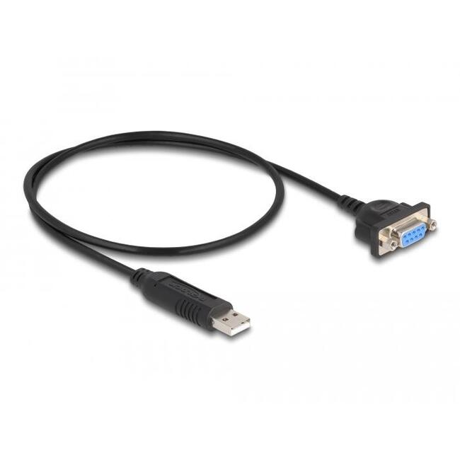 Адаптер DeLock, USB 2.0 - RS-232 D-Sub 9 женско, 50 см
