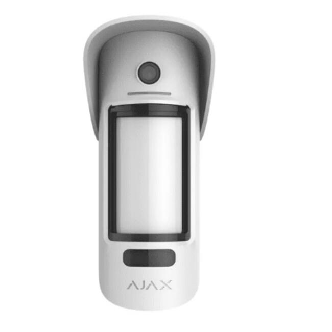 Ajax безжичен PIR детектор за външен монтаж с вградена камера MotionCam Outdoor WH - бял, за охрана