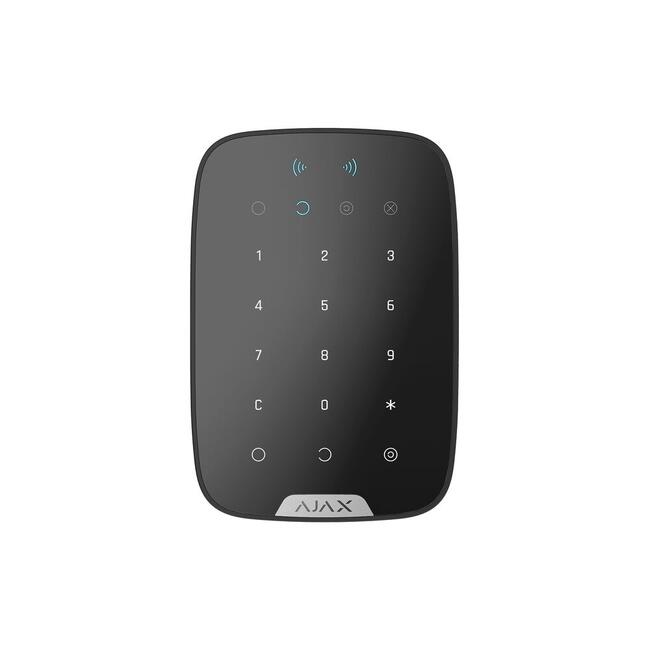 Ajax безжична сензорна светодиодна клавиатура с RFID четец KeyPad Plus BL sn, черна, с подсветка