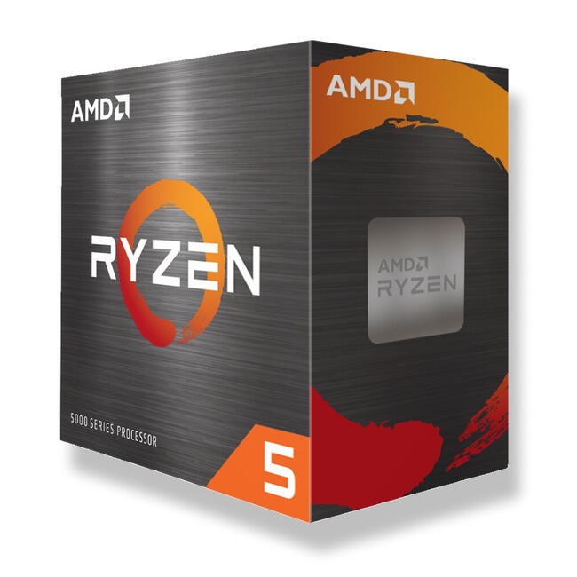 AMD процесор Ryzen 5 5600XT за настолен компютър, базова честота 3,7 GHz, 32 MB L3 кеш, кутия