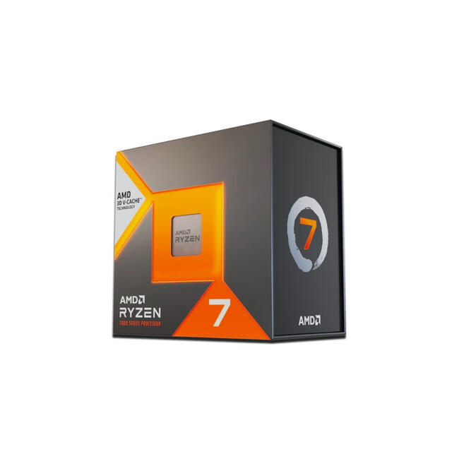 AMD процесор Ryzen 7 7800X3D за настолен компютър - 4,2 GHz, 96 MB L3 кеш, 3D V-Cache, кутия