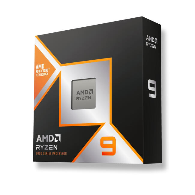 AMD процесор Ryzen 9 9900X3D за настолен компютър, 4,4 GHz тактова честота, 140 MB L2 и L3 кеш