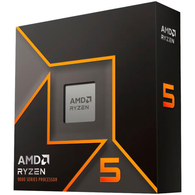 AMD централен процесор - настолен Ryzen 5 9600X, 6 ядра/12 нишки, до 5.4 GHz, за сокет AM5