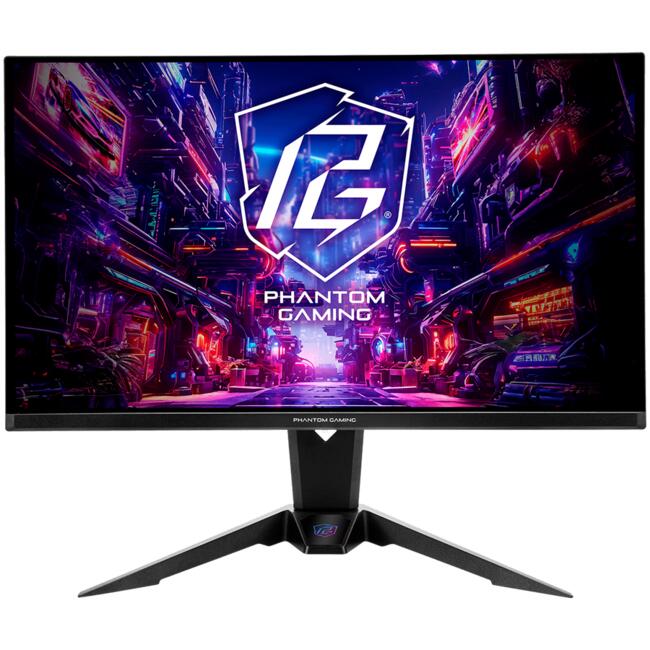 Asrock Gaming Monitor, 27\" QHD(2560x1440) OLED, 360 Hz, 138 sRGB, 1 500 000:1, 16:9, 178/ 178, 0.03 ms, 250 nits, AMD FreeSync Premium pro, Height, Swivel, Tilt, 1x HDMI 2.0, 1x DP 1.4, 1x USB-C, 1x Audio (3.5mm), Wi-Fi, 3Y
