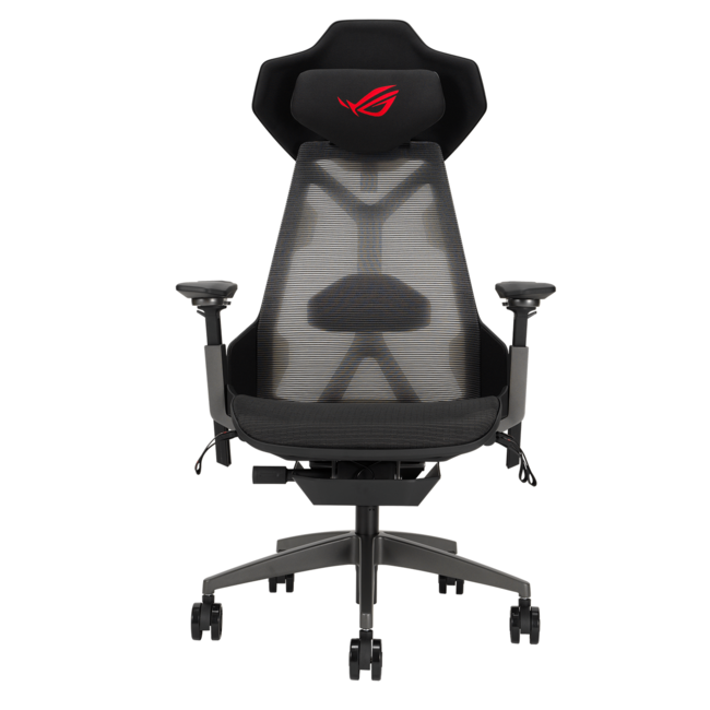 ASUS Геймърски стол ROG Destrier Ergo – ергономичен дизайн, регулируема опора за кръста и врата