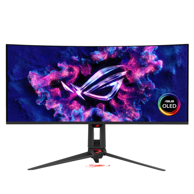ASUS монитор ROG Swift OLED PG34WCDN, 34 инча, ултраширок OLED екран, гейминг дизайн за плавна игра