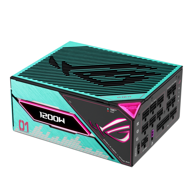 ASUS Захранващ блок ROG Thor 1200W Platinum III Hatsune Miku Edition - 1200 вата, 80 PLUS Platinum