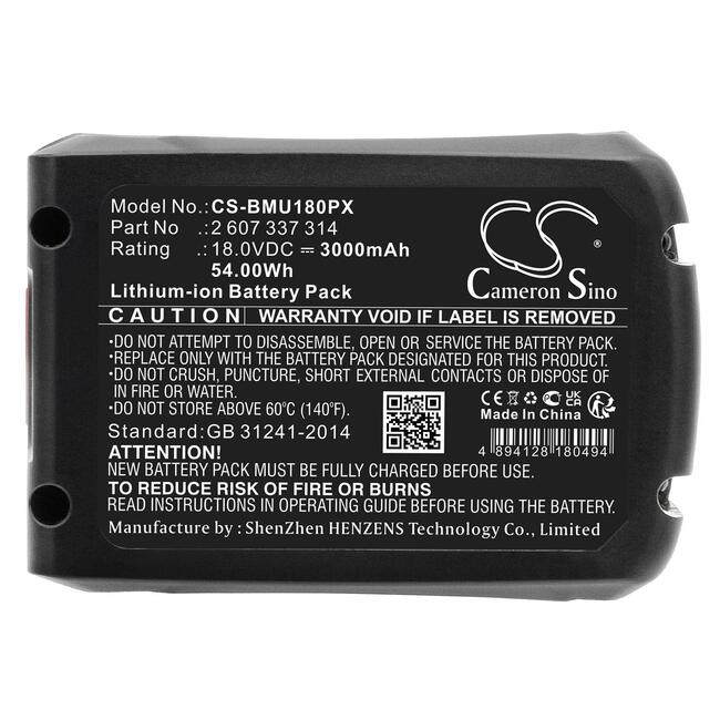 Батерия  акумулаторен трион  BOSCH AdvancedCut 18 1600A005B0 LiIon 18V 3000mAh Cameron Sino