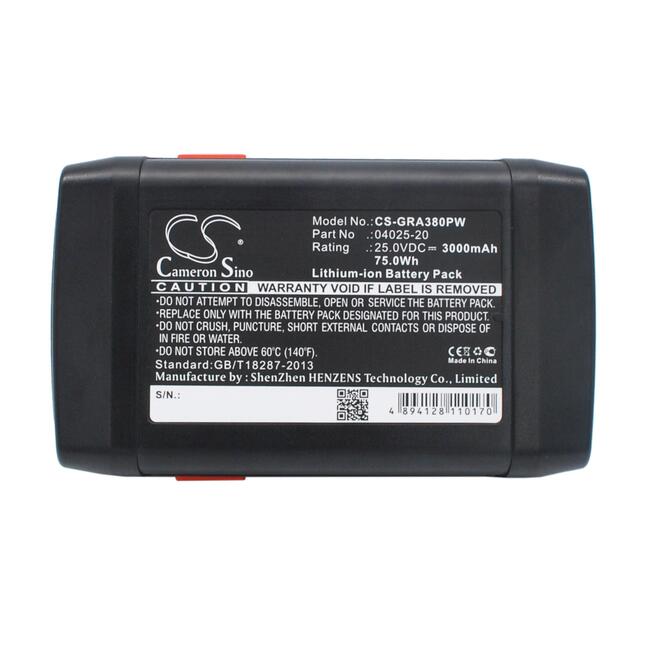 Батерия Cameron Sino, За косачка робот GARDENA 648872, 8838, Accu-Spindelmaher 380 Li, 04025-20  25V 3000mAh Cameron Sino