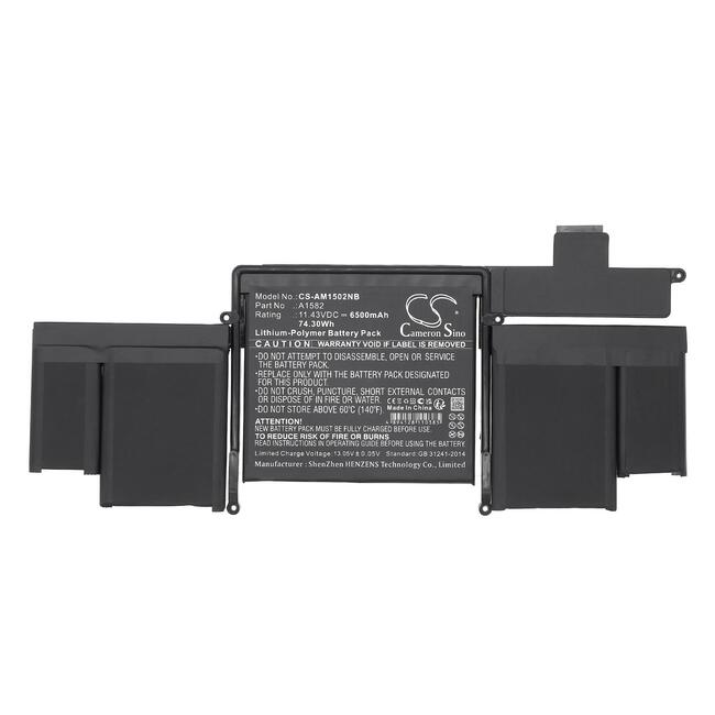 Батерия за лаптоп Apple MacBook A1502 battery(2015), MacBook Pro Retina A1502 (2015 Version)  A1582 LiPo 11,43V 6500mAh CAMERON SINO
