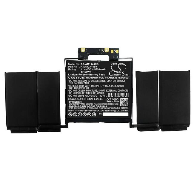 Батерия за лаптоп  Apple MacBook Pro 2.3 GHZ Core I5(I5-8259U) A1989(EMC 3214) A1964, A1989  LiPo 11.4V 5050mAh CAMERON SINO