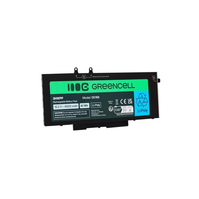 Батерия за лаптоп  DELL 33YDH Dell Latitude 5400, 5401, 5410, 5411, 5500, 5501, 5510, 5511, 7591  15,2V  4000mAh GREEN CELL