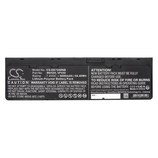 Батерия  за лаптоп DELL Latitude E7240 E7250, Latitude 12 7000, 0J31N7  LiPo 7.4V 6000 mAh CAMERON SINO
