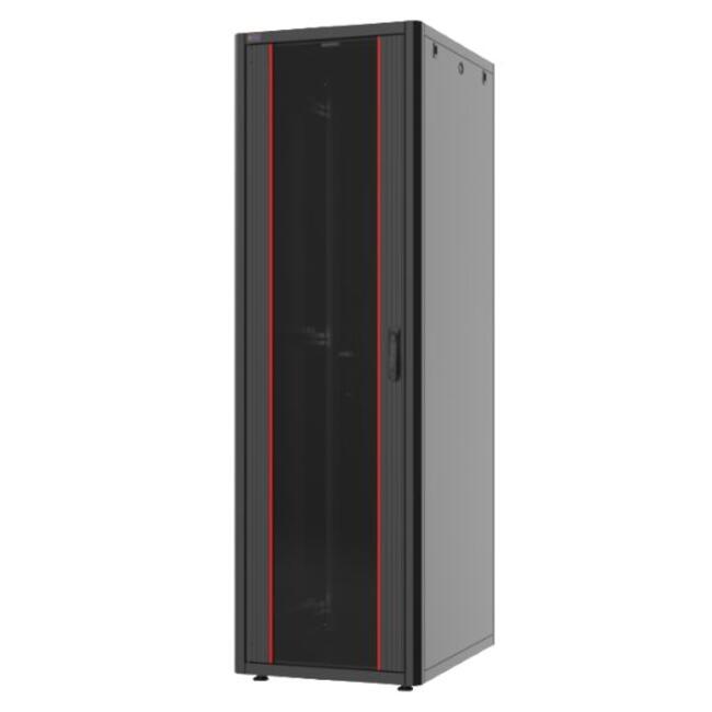 Без марка стоящ шкаф модел 19-инчов 36U 600x600 мм - черен, свободно стоящ, за мрежово оборудване