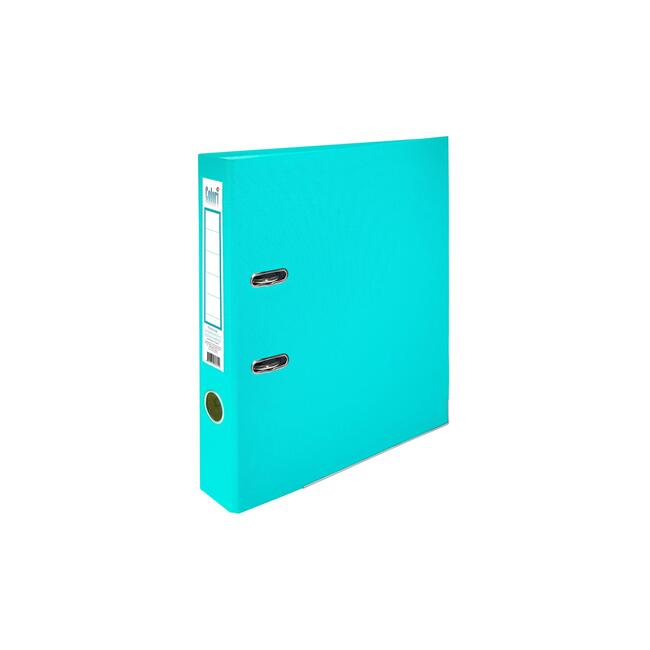 Colori Класьор, 5 cm, PP, с метален кант, несглобен, аквамарин, 50 броя