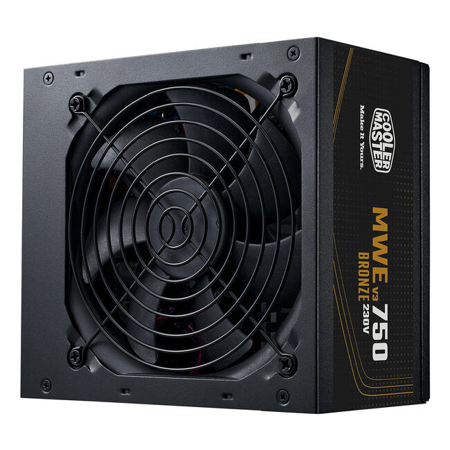 Cooler Master захранващ блок MWE Bronze 750 V3 230V - 750 W, ATX, 80 Plus Bronze, 24-пинов