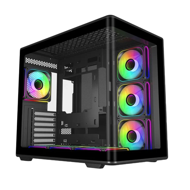 CoolerMaster Кутия за компютър Elite 600 - черен цвят, класически дизайн за настолна система