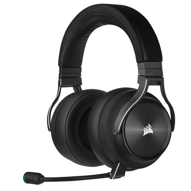 Corsair геймърски безжични слушалки Virtuoso RGB XT - RGB подсветка, сваляем микрофон, черен