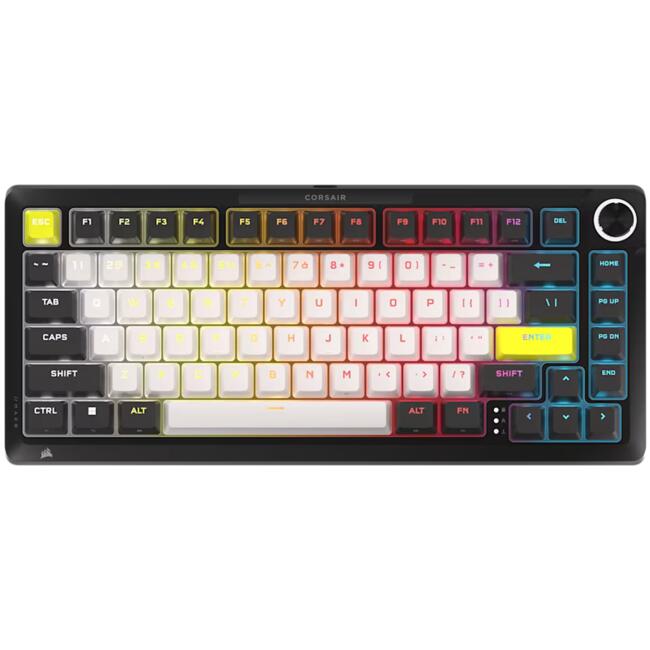 Corsair гейминг клавиатура MAKR PRO 75 - магнитни Hall Effect суичове, MGX Hyperdrive, карбон