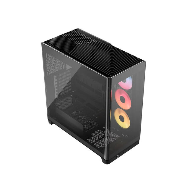 Corsair компютърна кутия 4500X RS-R ARGB - Midi Tower, страничен панел от закалено стъкло, черна