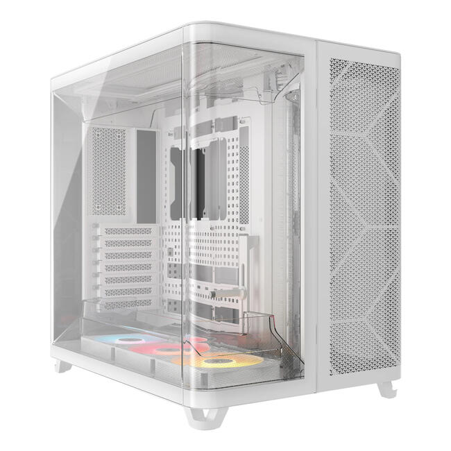 Corsair компютърна кутия AIR 5400 RS-R ARGB, Midi Tower, бял цвят, с адресируемо RGB осветление