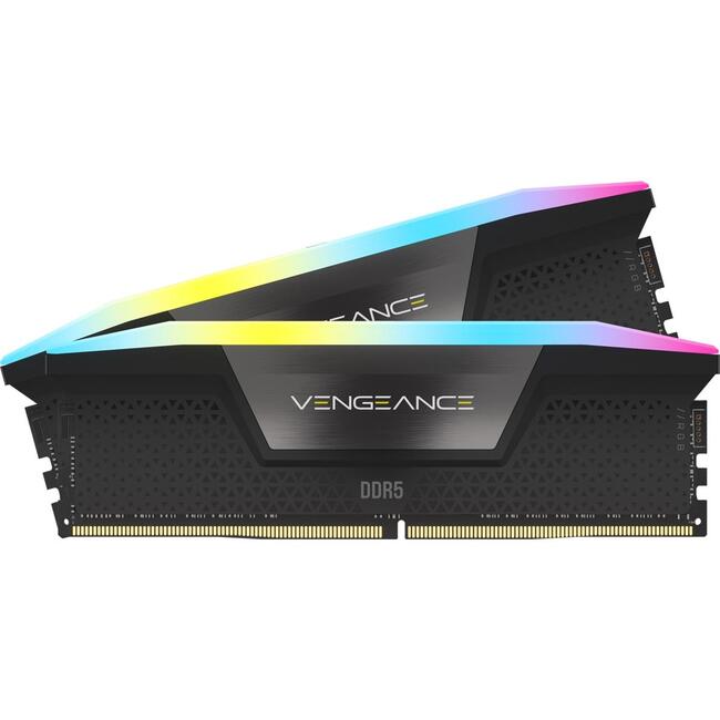 Corsair Памет Vengeance Black RGB CMH32GX5M2B5200C40 - 32GB комплект (2x16GB), DDR5 5200 MHz