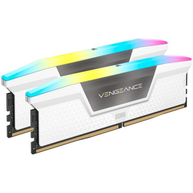 Corsair памет за настолен компютър Vengeance RGB DDR5, 32GB (2x16GB), 6400MHz, CL32, Intel XMP