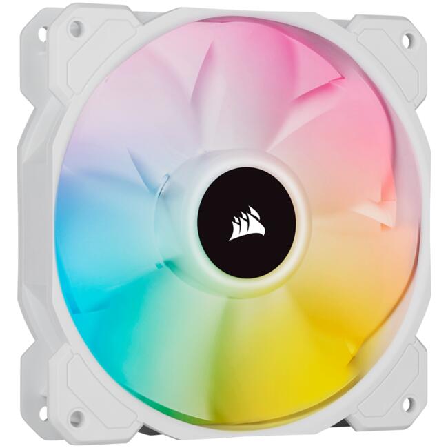 CORSAIR SP Series, White SP140 RGB ELITE, 140mm RGB LED Fan with AirGuide, Single Pack
