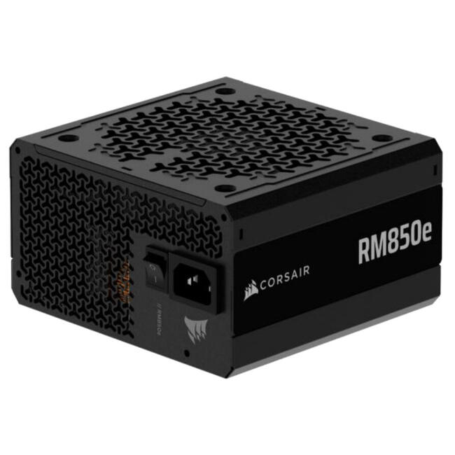 Corsair захранващ блок RM Series RM850e – 850 вата за компютър, стандартен 24-пинов ATX, черен цвят