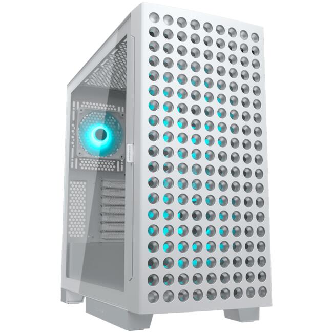 Cougar компютърна кутия AIRFACE ECO RGB - формат средна кула, бял цвят с вградено RGB осветление