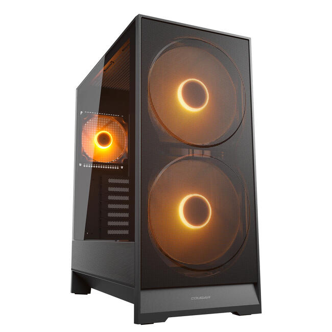 COUGAR Компютърна кутия CGR-5VA4B-RGB, Midi Tower, черна, RGB осветление, за ATX дънни платки