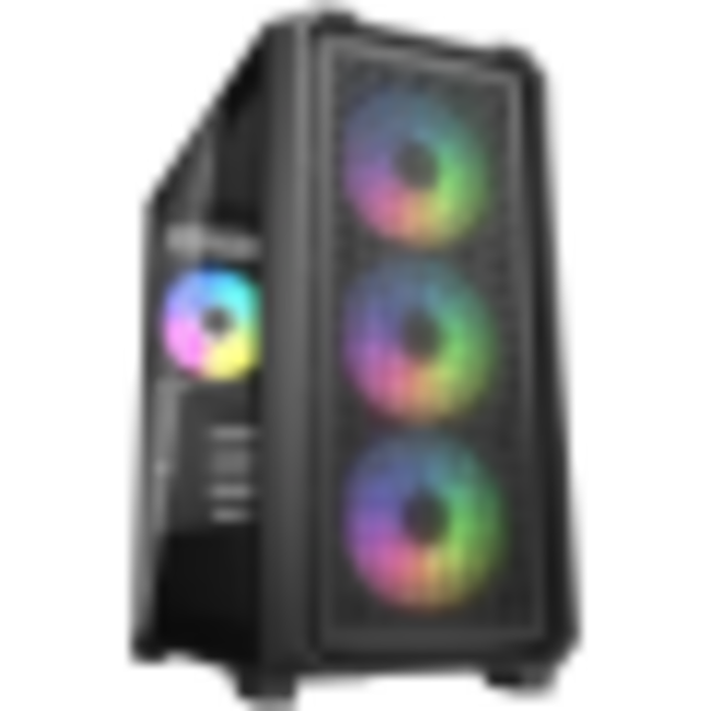 COUGAR компютърна кутия MX600 Mini V2 RGB - компактен формат мини кула, черна, RGB осветление