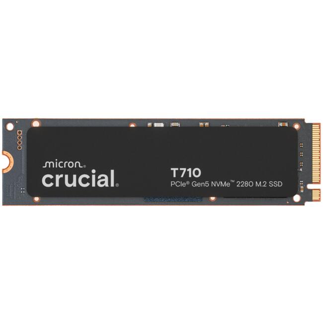 CRUCIAL T710 4TB PCIe Gen5 NVMe M.2 2280 SSD up to 14500 MB/s read and 13800 MB/s write