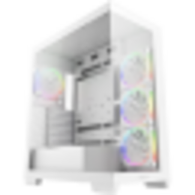 DeepCool Компютърна кутия CG580 4F WH V2, Mid Tower, 4 ARGB вентилатора, закалено стъкло, бяла