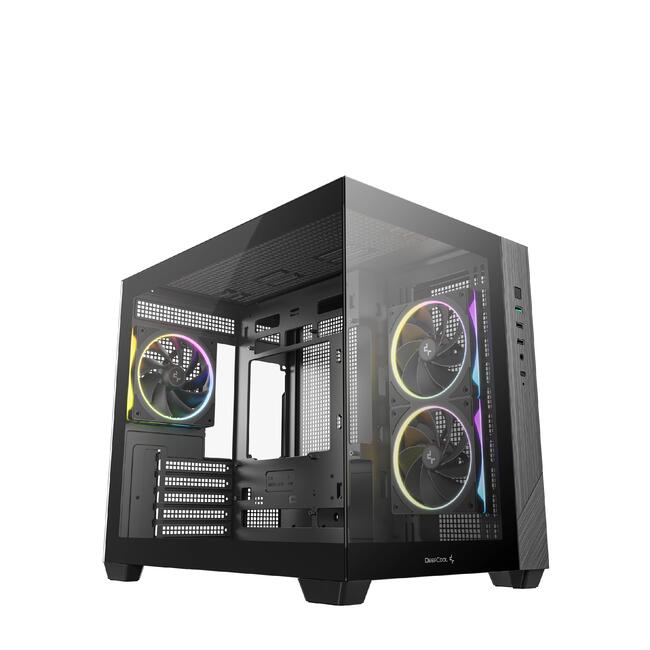 DeepCool кутия Case mATX - CG330 3F - 3 ARGB Fans