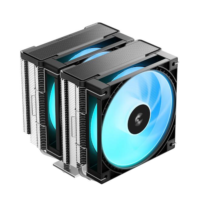 DeepCool охладител за процесор AG620 G2 ARGB - цветна подсветка, двукулов дизайн, LGA1851/AM5
