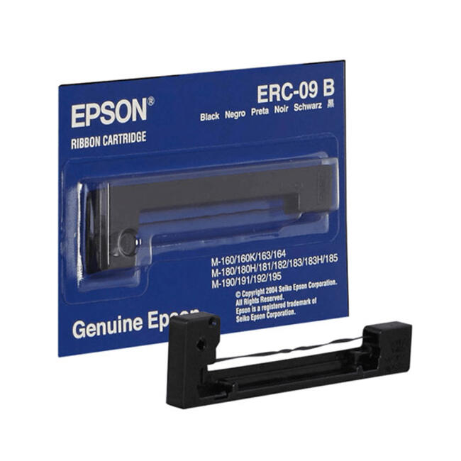 Epson оригинална лента за матричен принтер ERC 09B, черна, оригинален консуматив за надежден печат