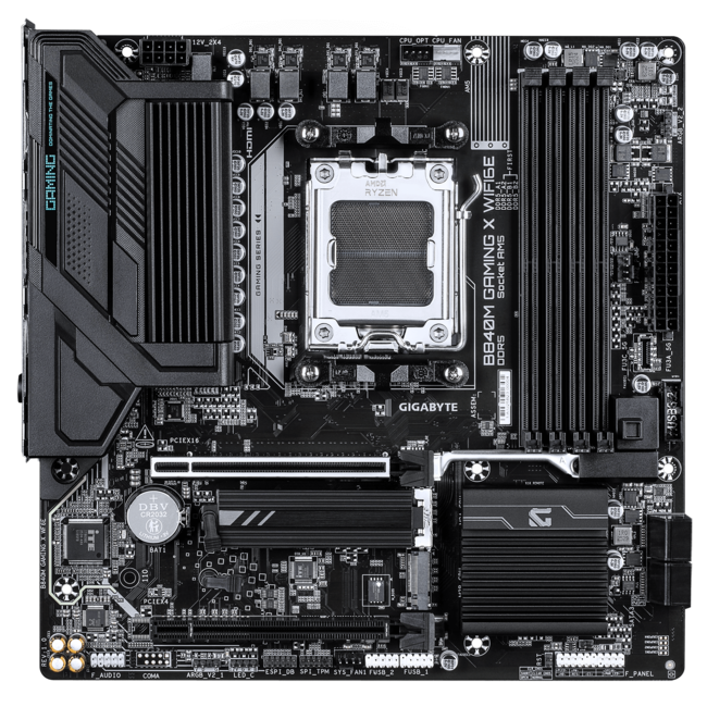 GIGABYTE Дънна платка B840M GAMING X WIFI 6E - цокъл AM5 за AMD Ryzen, безжична връзка Wi-Fi 6E
