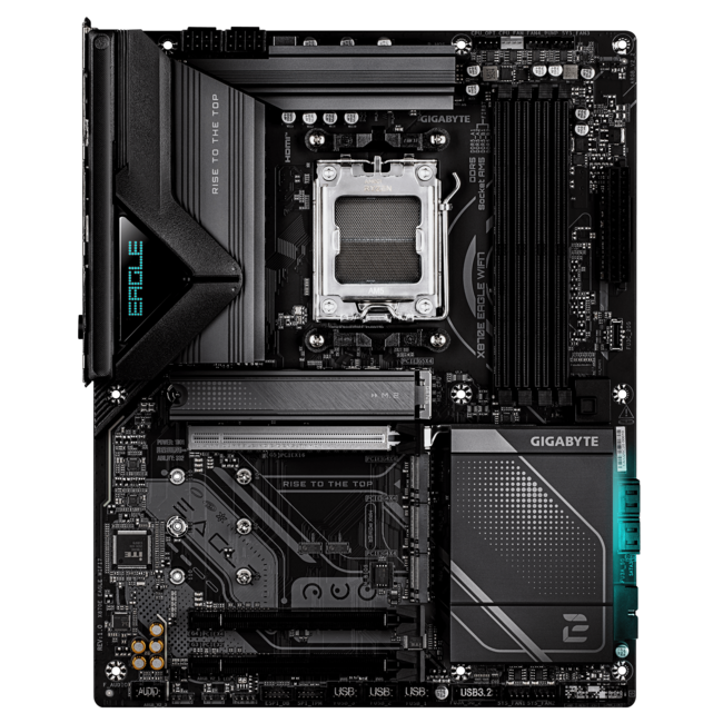 GIGABYTE Дънна платка X870E EAGLE WIFI7 - Socket AM5 за AMD Ryzen, Wi-Fi 7, поддръжка DDR5