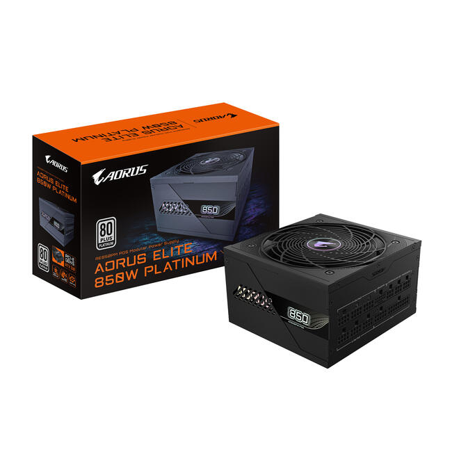 GIGABYTE захранващ блок AORUS ELITE P850W - 850 вата, форм фактор ATX, 20+4 пинов конектор