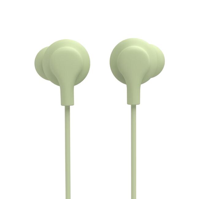 HAMA слушалки тип тапи Curly, USB-C конектор, вграден микрофон, зелен цвят за ежедневна употреба