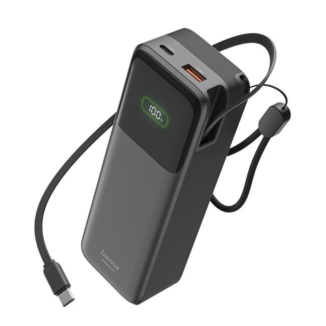 HAMA външна батерия Roll Up, 20000 mAh, 45 W, бързо зареждане за телефони, таблети и лаптопи