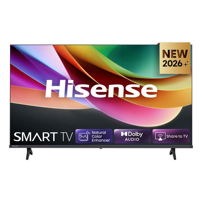 Hisense Телевизор 40A4S - 40 инча (101,6 см), Full HD екран, Smart TV с Wi-Fi, яркост 200 кд/м²