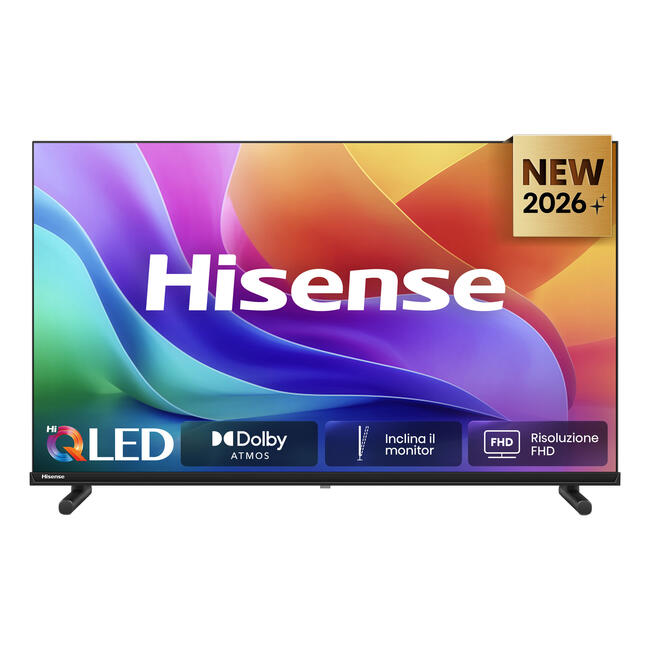 Hisense Телевизор 40A5S – 101,6 см (40 инча), Full HD, Smart TV с Wi-Fi, черен, яркост 250 cd/m²
